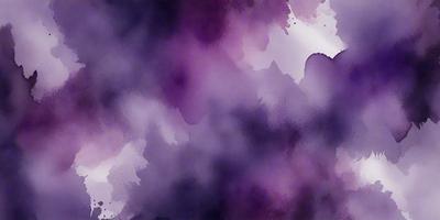 The primary subject of the image is a purple and blue cloudy sky. The setting is a cloudy sky, and the visual style is a digital art or illustration. The dominant colors are purple and blue, creating a moody and atmospheric scene.