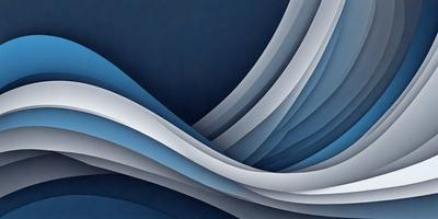 The primary subject of the image is a blue and white wave pattern. The setting is a blue background, which creates a contrasting and visually appealing effect. The visual style is a combination of digital art and illustration, giving the image a modern and artistic appearance. The dominant colors are blue and white, which evoke a sense of calmness and tranquility.