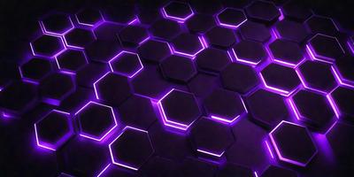 The primary subject of the image is a purple and black patterned surface. The setting is a dark room, and the visual style appears to be a combination of digital art and illustration. The dominant colors are purple and black, creating a moody and mysterious atmosphere.