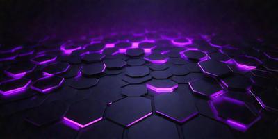 The primary subject of the image is a purple and black patterned surface. The setting is a dark room, and the visual style appears to be a combination of digital art and illustration. The dominant colors are purple and black, creating a moody and mysterious atmosphere.