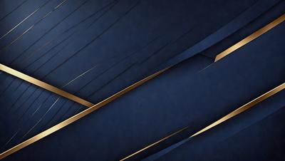 The primary subject of the image is a blue background with gold stripes. The setting is a dark blue background with gold stripes, creating a visually striking contrast. The visual style is a combination of digital art and illustration, giving the image a unique and artistic appearance. The colors and mood of the image are predominantly dark blue and gold, creating a sense of depth and sophistication.