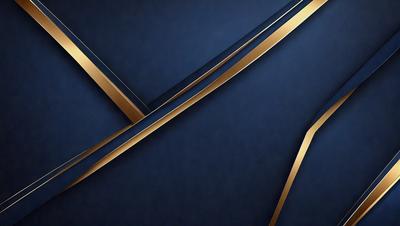 The primary subject of the image is a blue background with gold stripes. The setting is a dark blue background with gold stripes, creating a visually striking contrast. The visual style is a combination of digital art and illustration, giving the image a modern and artistic appearance. The colors and mood of the image are predominantly dark blue and gold, creating a sense of sophistication and elegance.
