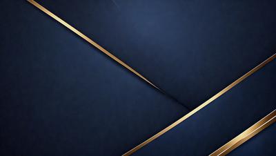 The primary subject of the image is a blue background with gold stripes. The setting is a dark room, and the visual style is a combination of digital art and illustration. The dominant colors are blue and gold, creating a mood of elegance and sophistication.
