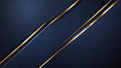 The primary subject of the image is a close-up of a gold stripe on a blue background. The setting is a dark blue surface, and the visual style appears to be a pattern or texture. The colors and mood of the image are predominantly dark blue and gold, creating a sense of depth and sophistication.