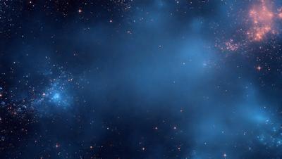 The primary subject of the image is a blue, star-filled sky. The setting is a nighttime scene with the stars visible in the background. The visual style is a photo of the night sky, capturing the beauty of the celestial landscape. The colors and mood of the image are predominantly blue, creating a serene and peaceful atmosphere.