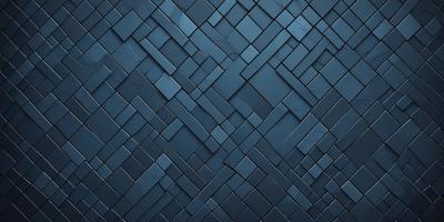 The primary subject of the image is a blue and black tile pattern. The setting is a blue wall with a pattern of black tiles. The visual style is a close-up of the tile pattern, showcasing the intricate design. The colors and mood of the image are predominantly blue and black, creating a sense of depth and sophistication.