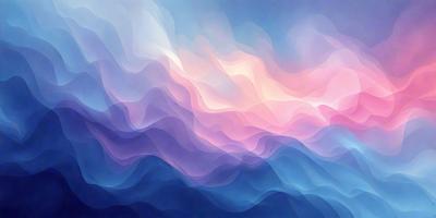 The primary subject of the image is a purple and pink wave pattern. The setting is a blue background, which creates a contrasting effect with the wave pattern. The visual style is a combination of digital art and illustration, giving the image a unique and artistic appearance. The dominant colors are purple and pink, which evoke a sense of calmness and tranquility.