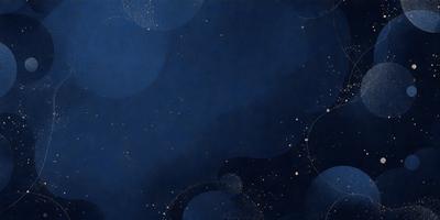 The primary subject of the image is a blue background with a pattern of stars and swirls. The setting is a dark, starry night, and the visual style is a combination of digital art and illustration. The colors and mood of the image are predominantly dark and mysterious, with the blue background and the stars creating a sense of depth and intrigue.