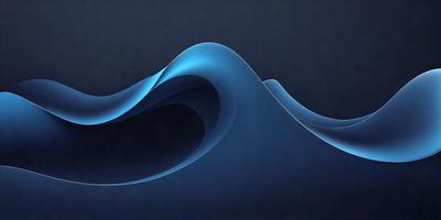 The primary subject of the image is a blue wave, which is the main object, scene, or focus of the image. The setting or background is a dark blue sky, and the visual style is digital art. The dominant colors and overall atmosphere are dark and moody, with the blue wave being the most prominent feature in the scene.