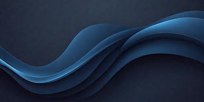 The primary subject of the image is a blue wave, which is the main object, scene, or focus of the image. The setting or background is a dark blue sky, and the visual style appears to be a digital art or illustration. The dominant colors in the image are blue and black, creating a calm and serene atmosphere.