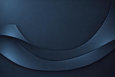 The primary subject of the image is a blue background with a curved design. The setting is a dark room, and the visual style appears to be a digital art or illustration. The dominant colors are blue and black, creating a calm and serene atmosphere.