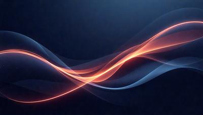 The primary subject of the image is a blue and orange wave, which is the main focus of the scene. The wave is set against a dark blue background, creating a striking contrast. The visual style of the image is a digital art or illustration, as it appears to be a pattern or texture. The dominant colors in the image are blue and orange, giving it a vibrant and energetic atmosphere.