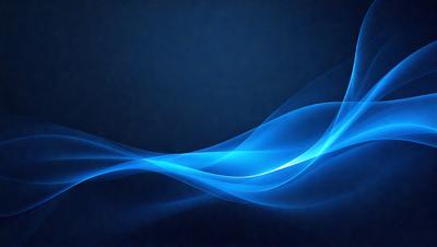 The primary subject of the image is a blue wave or ripple pattern. The setting is a dark blue background, which creates a contrasting effect with the blue wave. The visual style appears to be a digital art or illustration, as the wave is depicted in a smooth and detailed manner. The dominant colors are blue, creating a calm and serene atmosphere.