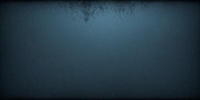 The primary subject of the image is a blue background with a few black specks. The setting is a dark, empty space, and the visual style appears to be a digital art or illustration. The colors are predominantly blue and black, creating a calm and serene atmosphere.