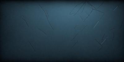The primary subject of the image is a blue background with a few black lines on it. The setting appears to be a dark room, and the visual style is a combination of a photo and a drawing. The colors are predominantly blue and black, creating a moody atmosphere.