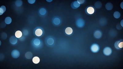 The primary subject of the image is a blue background with a pattern of white lights. The setting appears to be a nighttime scene, possibly a cityscape or a dark room with a light source. The visual style of the image is a combination of a photo and digital art, creating a unique and captivating atmosphere. The dominant colors are blue and white, with the white lights creating a sense of depth and contrast against the dark blue background.