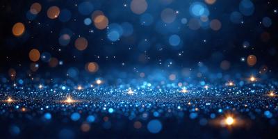 The primary subject of the image is a blue background with a pattern of bright, shining lights. The setting appears to be a night sky, with the lights creating a mesmerizing effect. The visual style of the image is a combination of a photo and digital art, as it captures the beauty of the night sky with the added detail of the shining lights. The colors and mood of the image are predominantly blue, creating a serene and calming atmosphere.