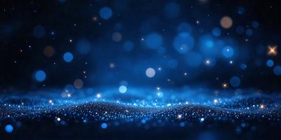 The primary subject of the image is a blue background with a pattern of white stars. The setting appears to be a night sky, with the stars being the main focus of the scene. The visual style of the image is a digital art or illustration, as it features a detailed and intricate pattern of white stars. The colors and mood of the image are predominantly blue and serene, creating a sense of calmness and tranquility.