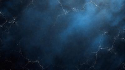 The primary subject of the image is a blue sky with a few clouds. The setting is a dark blue background, which creates a contrasting effect with the clouds. The visual style is a combination of a photo and digital art, as the clouds are depicted in a stylized manner. The colors and mood of the image are predominantly dark and moody, with the blue sky and clouds creating a dramatic atmosphere.