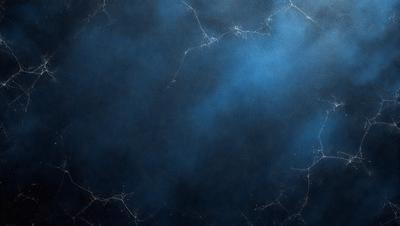 The primary subject of the image is a blue sky with a few clouds. The setting is a dark blue background, which creates a contrasting effect with the clouds. The visual style is a digital art or illustration, as the clouds are depicted in a detailed and artistic manner. The colors and mood of the image are predominantly dark and moody, with the blue sky and clouds creating a sense of depth and atmosphere.