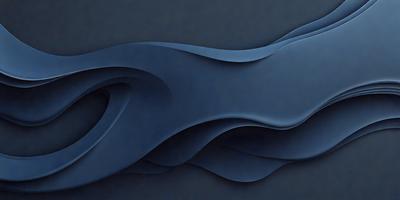The primary subject of the image is a blue wave, which is the main object, scene, or focus of the image. The setting or background is a dark blue surface, which adds to the overall atmosphere. The visual style of the image is digital art, as it is a digital representation of a wave. The dominant colors in the image are blue and black, creating a calm and serene mood.