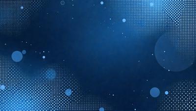 The primary subject of the image is a blue background with a pattern of white dots. The setting appears to be a space or a futuristic environment. The visual style is a combination of a photo and digital art, creating a unique and intriguing atmosphere. The dominant colors are blue and white, with the white dots adding a sense of depth and texture to the background.