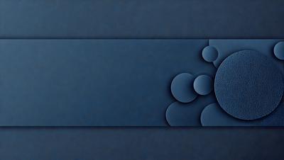 The primary subject of the image is a blue background with a pattern of circles. The setting appears to be a dark room, and the visual style is a combination of digital art and illustration. The dominant colors are blue and white, creating a calm and soothing atmosphere.