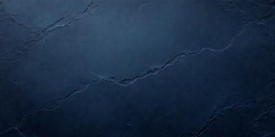 The primary subject of the image is a blue wall with a cracked texture. The setting is a dark room, and the visual style is a close-up of the wall. The dominant colors are blue and black, creating a moody atmosphere.