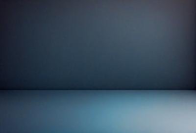 The primary subject of the image is a blue wall. The setting is a dark room with a blue wall, and the visual style is a photo. The dominant colors are blue and black, creating a calm and serene atmosphere.