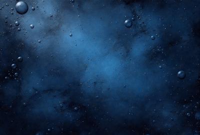 The primary subject of the image is a blue background with a few white bubbles scattered throughout. The setting appears to be a space-themed environment, possibly a futuristic or celestial scene. The visual style of the image is a combination of digital art and illustration, creating a unique and captivating atmosphere. The dominant colors in the image are blue and white, with the blue background providing a sense of depth and the white bubbles adding a touch of contrast and interest. Overall, the image conveys