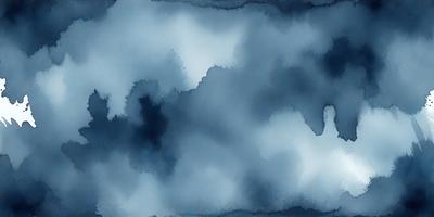 The primary subject of the image is a cloudy sky. The setting is a blue background, and the visual style is a painting or drawing. The colors and mood of the image are predominantly blue, creating a calm and serene atmosphere.