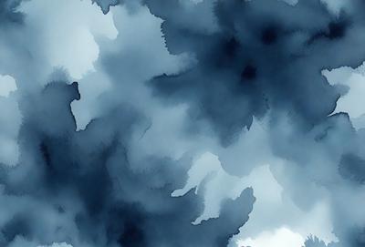 The primary subject of the image is a blue and white cloudy sky. The setting is a cloudy sky with a blue background. The visual style is a digital art or illustration, as the cloudy sky is depicted in a detailed and artistic manner. The colors and mood of the image are predominantly blue and white, creating a calm and serene atmosphere.