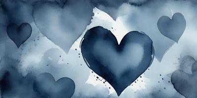 The primary subject of the image is a blue heart, which is the main object, scene, or focus of the image. The setting or background features a cloudy sky, which adds to the overall atmosphere of the image. The visual style of the image is a combination of digital art and illustration, creating a unique and artistic representation of the heart. The colors and mood of the image are predominantly blue, which gives it a calm and serene appearance.