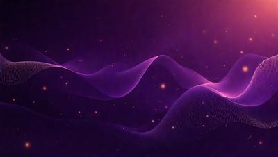 The primary subject of the image is a purple, swirling, and flowing pattern. The setting is a dark background, which contrasts with the purple pattern. The visual style is a digital art or illustration, creating a unique and captivating atmosphere. The colors and mood are predominantly purple, giving the image a sense of depth and intrigue.