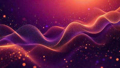 The primary subject of the image is a purple and orange patterned background. The setting is a space with a purple and orange background, which creates a vibrant and lively atmosphere. The visual style of the image is a combination of digital art and illustration, giving it a unique and artistic appearance. The colors and mood of the image are energetic and dynamic, with the purple and orange hues evoking a sense of excitement and movement.