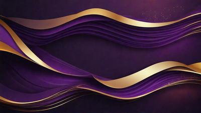 The primary subject of the image is a purple and gold design, which appears to be a digital art or illustration. The setting is a dark background, which contrasts with the vibrant colors of the design. The visual style suggests that the image is a creative and artistic representation of the purple and gold theme. The colors and mood of the image are bold and striking, with the purple and gold colors evoking a sense of luxury and sophistication.