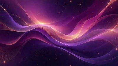 The primary subject of the image is a purple and orange swirl pattern, which is the main object, scene, or focus of the image. The setting or background of the image is a dark, star-filled sky, which adds to the overall atmosphere. The visual style of the image is digital art, as it is a digital creation. The dominant colors in the image are purple and orange, creating a vibrant and lively mood.