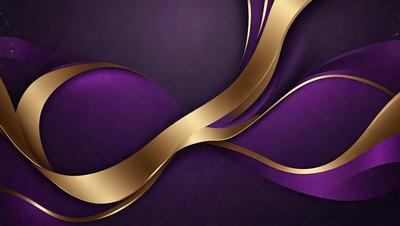 The primary subject of the image is a gold and purple patterned design. The setting is a purple background, and the visual style appears to be a combination of digital art and illustration. The dominant colors are gold and purple, creating a rich and luxurious atmosphere.