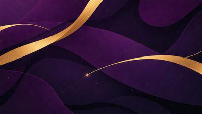 The primary subject of the image is a purple background with gold accents. The setting is a space-themed design, featuring a purple and gold pattern. The visual style is a digital art or illustration, creating a unique and eye-catching design. The colors and mood of the image are predominantly purple and gold, giving it a luxurious and elegant appearance.