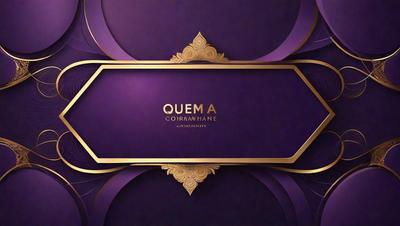The primary subject of the image is a purple and gold decorative frame. The setting is a purple background, and the visual style appears to be a combination of digital art and illustration. The colors and mood of the image are rich and luxurious, with the purple and gold colors creating a sense of elegance and sophistication.
