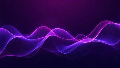 The primary subject of the image is a purple wave, which appears to be a digital art or illustration. The wave is set against a dark background, creating a striking contrast. The visual style of the image suggests that it is a creative and artistic representation of a wave, rather than a photo or a real-life scene. The dominant colors in the image are purple and black, giving the scene a moody and dramatic atmosphere.