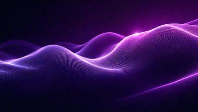 The primary subject of the image is a purple, pink, and blue patterned surface. The setting is a dark background, which contrasts with the vibrant colors of the pattern. The visual style appears to be a combination of digital art and illustration, creating a unique and eye-catching design. The colors and mood of the image are predominantly purple and pink, giving it a sense of warmth and creativity.