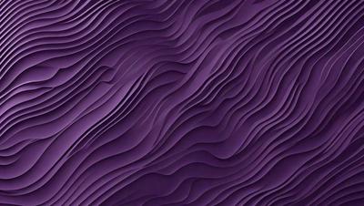 The primary subject of the image is a purple wall with a pattern of waves. The setting is a room with a purple wall, and the visual style is a close-up of the purple wall with waves. The dominant colors are purple and white, creating a calm and soothing atmosphere.