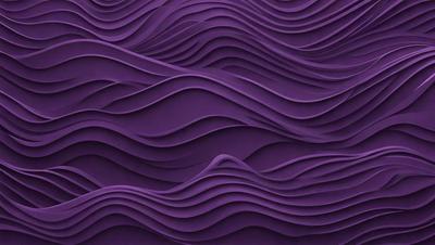 The primary subject of the image is a purple wall with a wave-like pattern. The setting is a room with a purple wall, and the visual style is a digital art or illustration. The dominant colors are purple and white, creating a calm and soothing atmosphere.