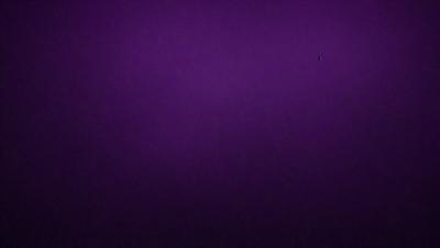 Purple background with a single dot in the corner.