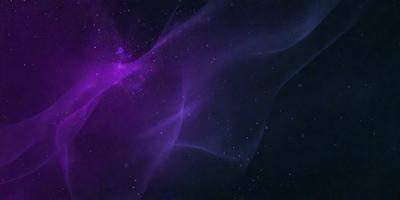 The primary subject of the image is a purple nebula, which is a cloud of gas and dust in space. The setting is a dark, star-filled sky, with the nebula as the main focus. The visual style is a combination of a photo and digital art, creating a unique and captivating image. The colors and mood of the image are predominantly purple, giving it a serene and ethereal atmosphere.
