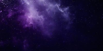 The primary subject of the image is a purple sky filled with stars. The setting is a night sky, and the visual style appears to be a photo of the night sky. The colors and mood of the image are predominantly purple and dark, creating a serene and peaceful atmosphere.