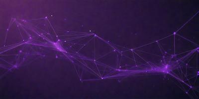 The primary subject of the image is a purple, three-dimensional network of lines, which appears to be a digital art or illustration. The setting is a dark, purple background, which contrasts with the bright, purple lines. The visual style is a combination of digital art and illustration, creating a unique and intricate pattern. The colors and mood of the image are predominantly purple, giving it a calm and serene atmosphere.