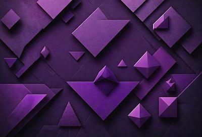 The primary subject of the image is a purple geometric pattern, which is the main focus of the image. The setting is a purple wall with a pattern of triangles and other geometric shapes. The visual style is a digital art or illustration, as the pattern is intricate and well-defined. The dominant colors are purple and various shades of purple, creating a calm and soothing atmosphere.