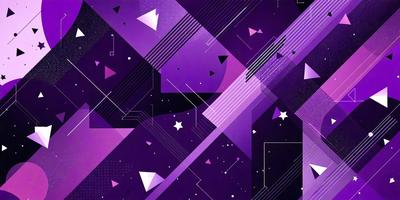 The primary subject of the image is a purple and white geometric pattern. The setting is a space with a purple background, and the visual style is a digital art or illustration. The dominant colors are purple and white, creating a calm and soothing atmosphere.